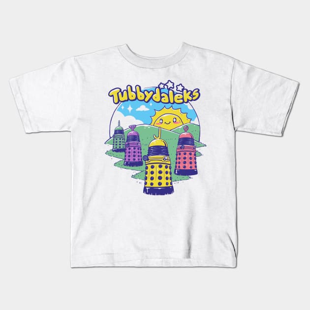 Tubby Daleks Kids T-Shirt by Vincent Trinidad Art